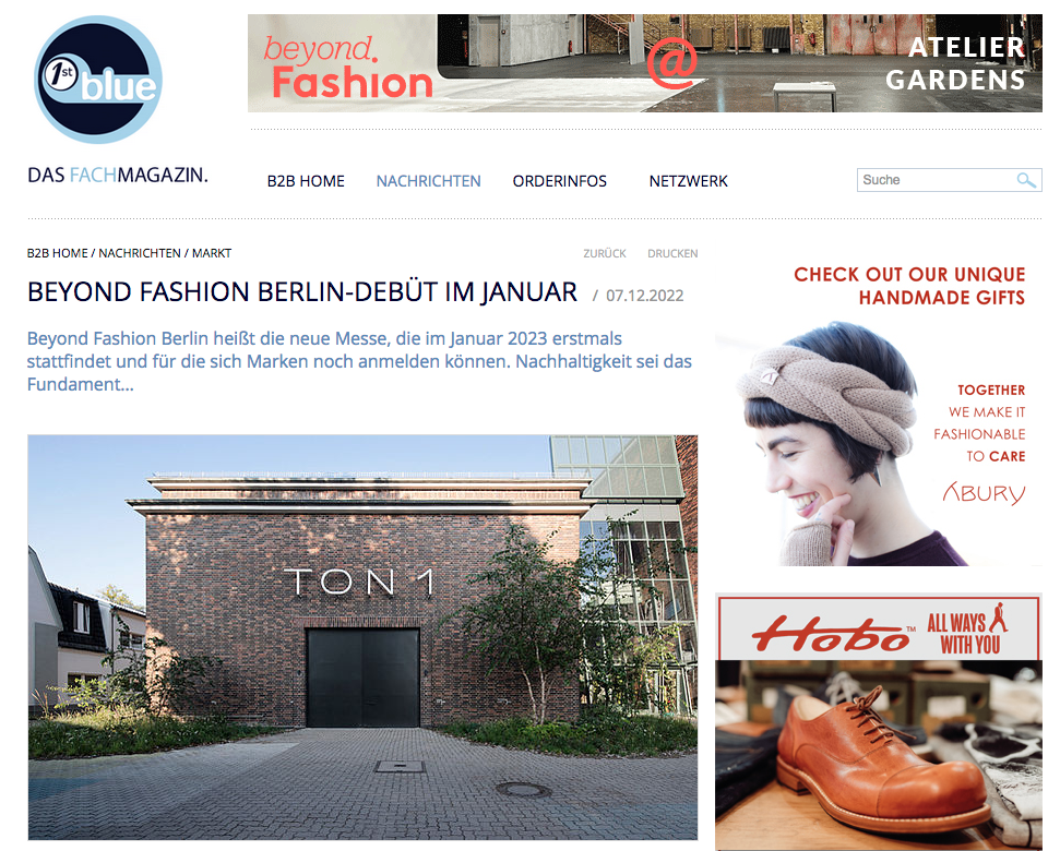 Beyond Fashion Berlin: Debut im Januar